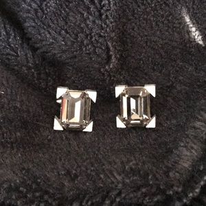 Men’s grey quartz/crystal cuff links